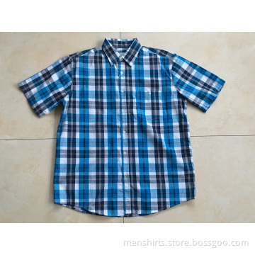 Man Short Sleeve Check Shirt